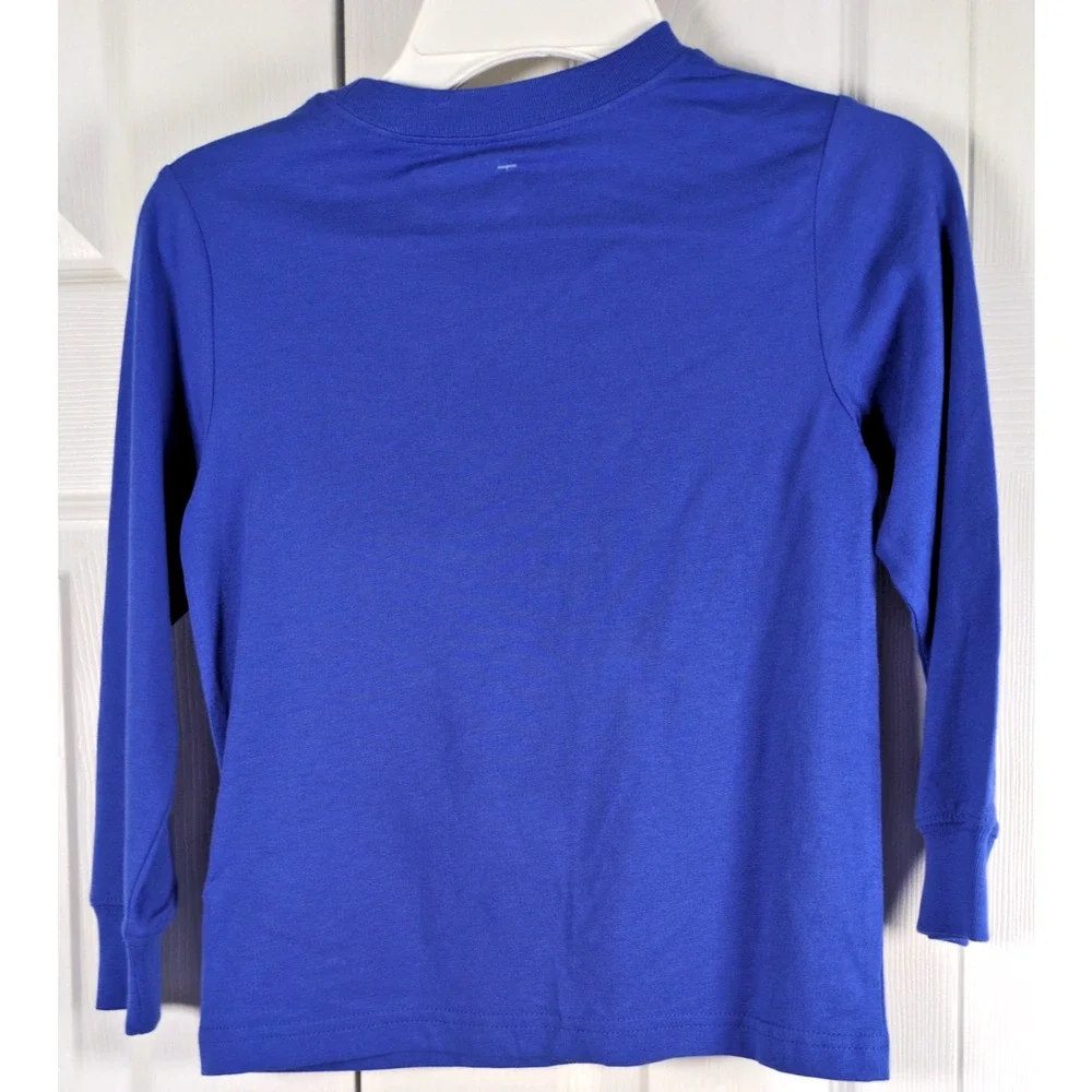 Polo Ralph Lauren Boys Shirt Size 4 Blue Long Sleeve T-Shirt Crew Neck NWT